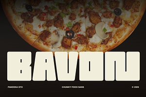 Bavon - Chunky Food Sans Font
