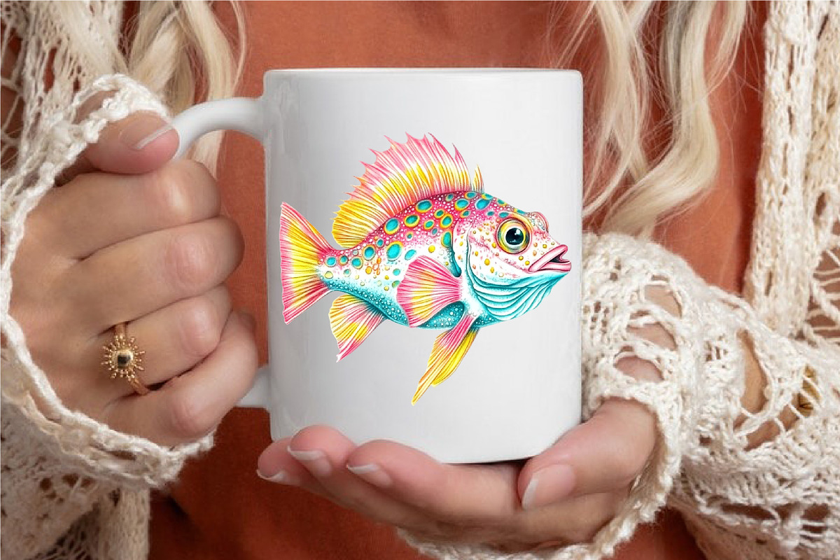 Preppy Glitter Fish PNG Clipart, a Seasonal Illustration by designcity5 (Photo 5 of 5)