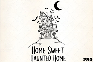 Home Sweet Haunted Home Illustration, an Illustration by CrexoraLab