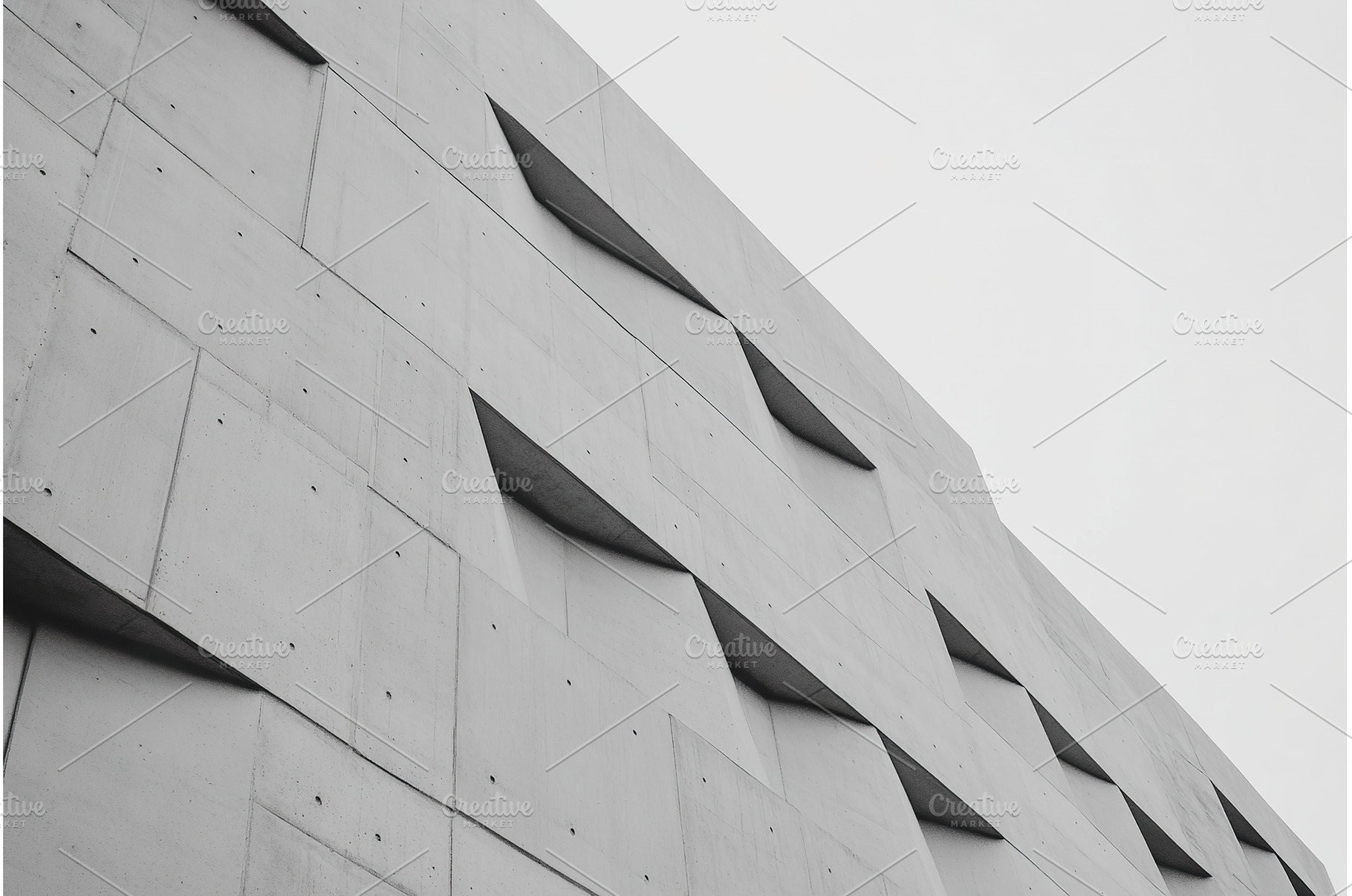 Modern Concrete Building Facade with, an Architecture Photo by Lermont51