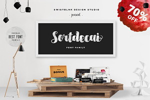 Sortdecai Font Family & Bonus 70%OFF