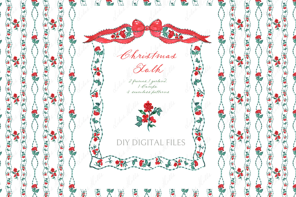 Christmas Clipart DIY FOLK, an Illustration by LABFcreations (Photo 3 of 5)