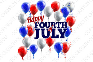 Fourth of July American Flag, an Illustration by Christos Georghiou