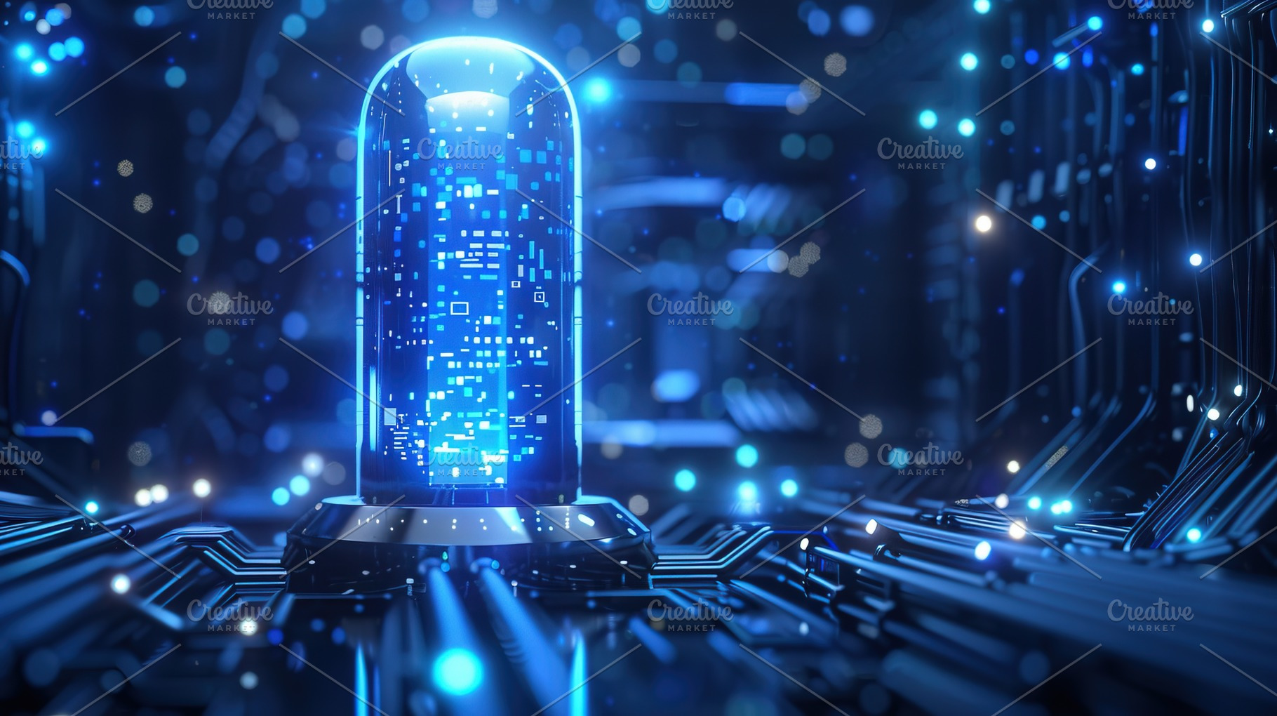 Futuristic Digital Data Core, a Technology Photo by Ales Munt