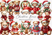 Christmas Bears Clipart, an Illustration by Designworld (Thumbnail 1 of 6)