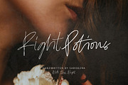 Right Potions - Handwritten Script, a Script Font by Sarid Ezra (Thumbnail 1 of 14)