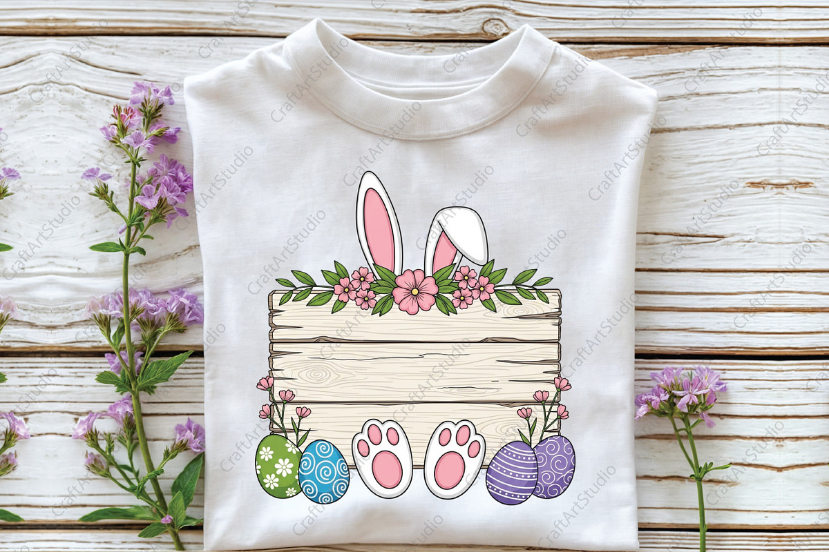 Easter Bunny Sublimation PNG, an Illustration by CraftArtStudio (Photo 3 of 4)