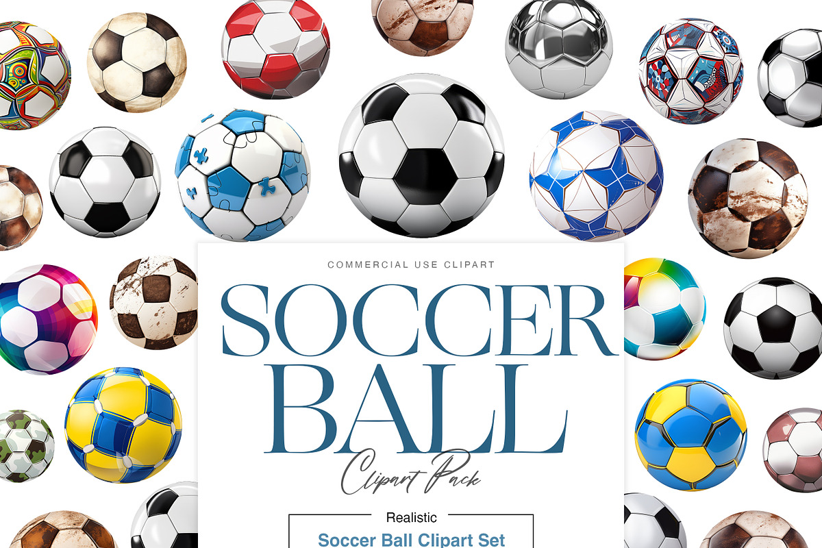 Soccer Ball Clipart, Football Ball, a Sport Illustration by BrushstrokeArtGB (Photo 1 of 9)