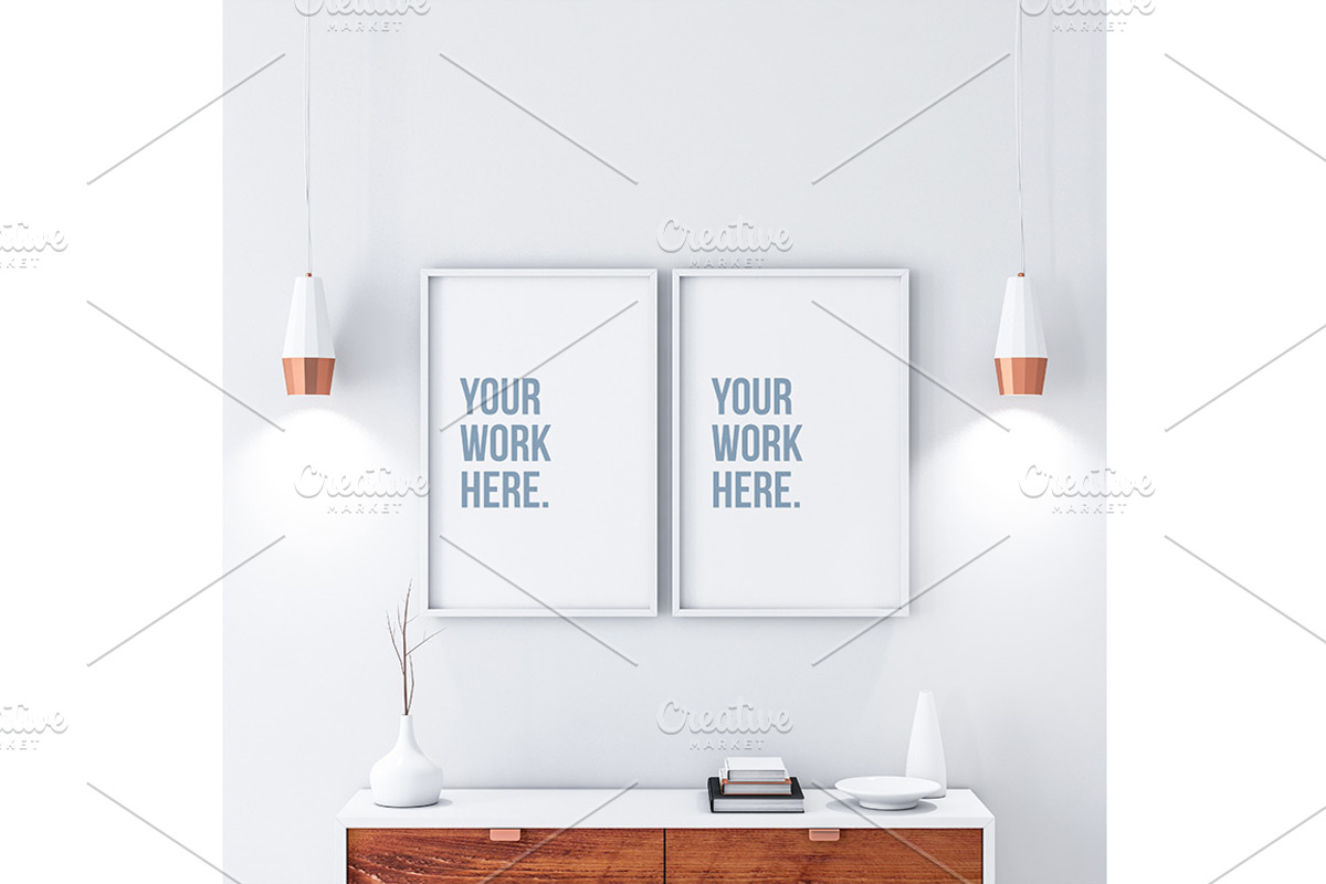 Poster Frame Mockup Set, a Print Template by GreatFruit (Photo 6 of 8)