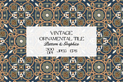 Vintage Ornamental Tile Pattern, a Pattern Graphic by StudioGlouna (Thumbnail 1 of 5)