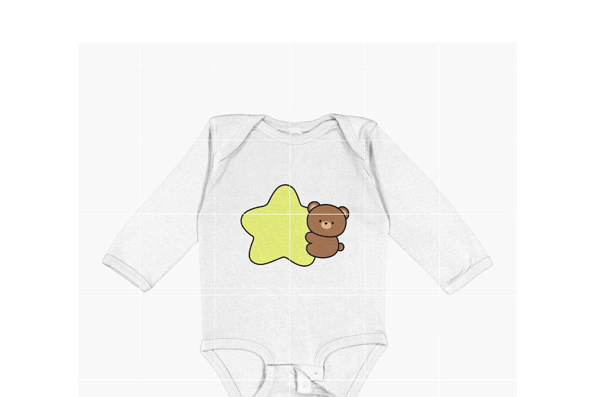 Cute Bear with Star SVG, an Illustration by TheHitShop (Photo 5 of 10)