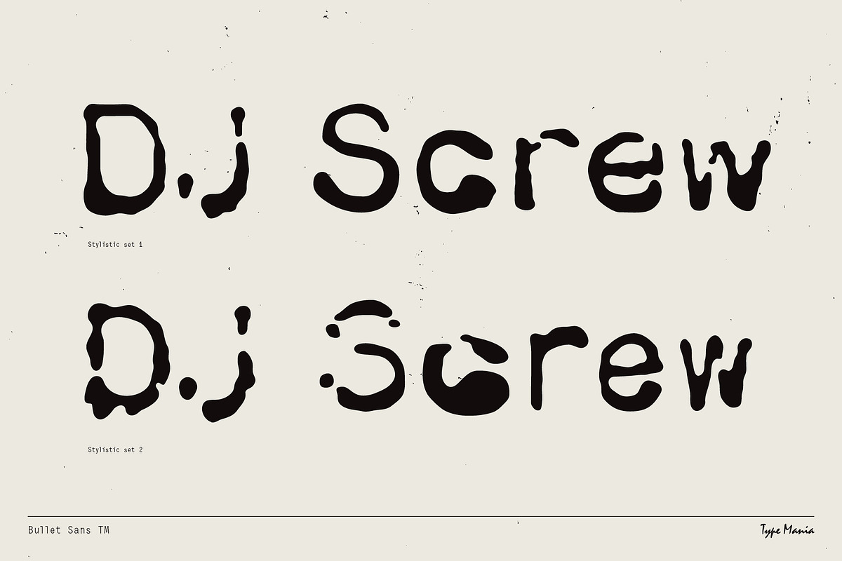 Bullet Sans TM – Rough Boy, a Sans Serif Font by Type Mania (Photo 4 of 10)