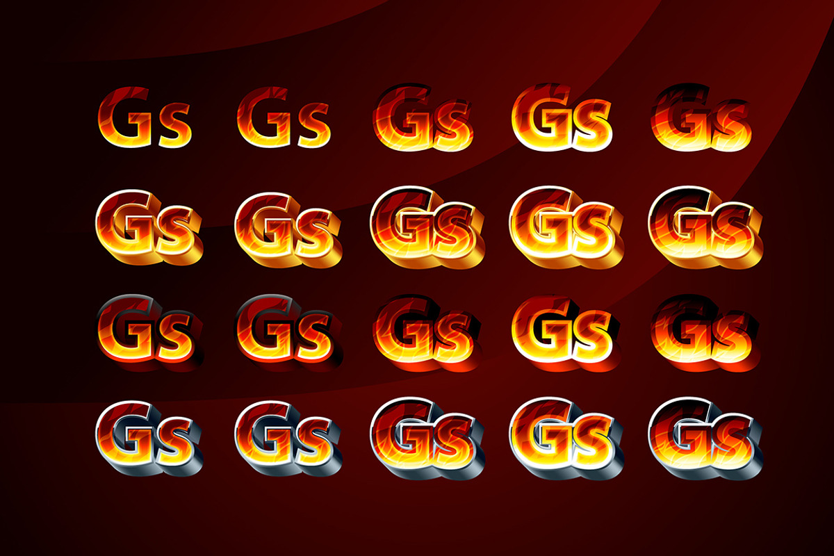 Fire - Adobe Illustrator Styles set, a Layer Style Add-On by popskraft
