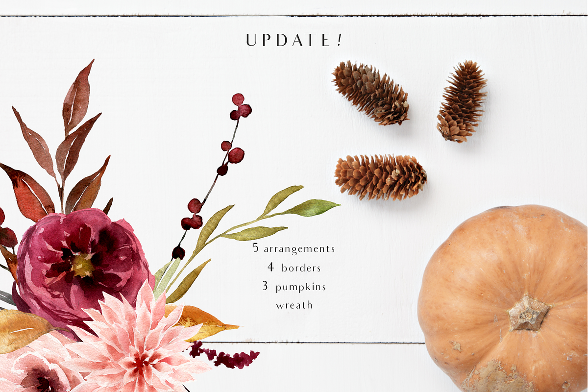 Hello autumn - watercolor collection, a Seasonal Illustration by Youksy (Photo 3 of 17)