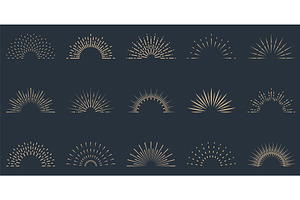 Sunburst Shine Line Icon, an Object Illustration by Gentle Studio