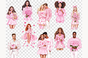 Sweet Love Valentine Clipart, a Person Illustration by GlamArtZhanna (Thumbnail 8 of 8)