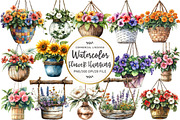 Flower Hanging Plant Vase Clipart, an Illustration by OK Design (Thumbnail 1 of 5)