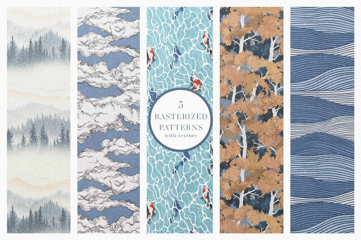 Asian Seamless Patterns, a Pattern Graphic by Michael Rayback Design (Photo 9 of 16)