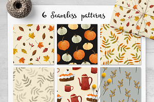 Autumn Thanks Illustrations, Pattern