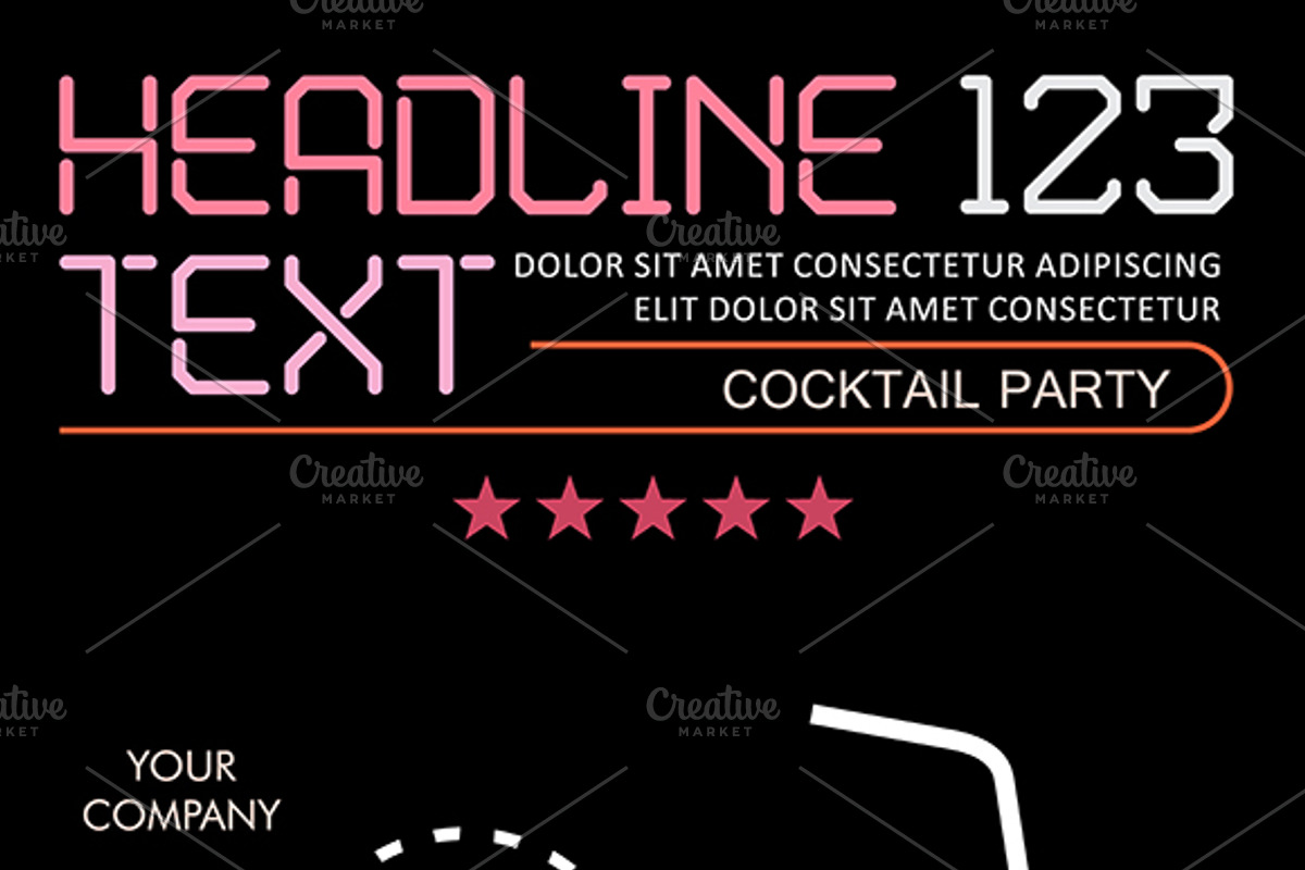 Two options - Cocktail Party Poster, a Decorative Illustration by danjazzia