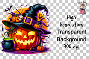 Witch Pumpkin Sublimation PNG Bundle, a Graphic by Clipart Bloom (Thumbnail 10 of 11)