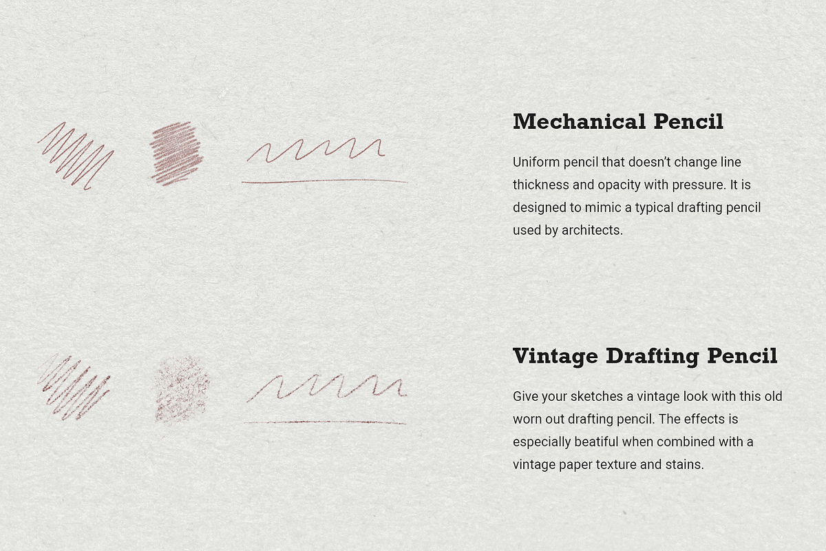 Molivee Pencil Brushes for Procreate, a Brush Add-On by Jinro (Photo 7 of 16)