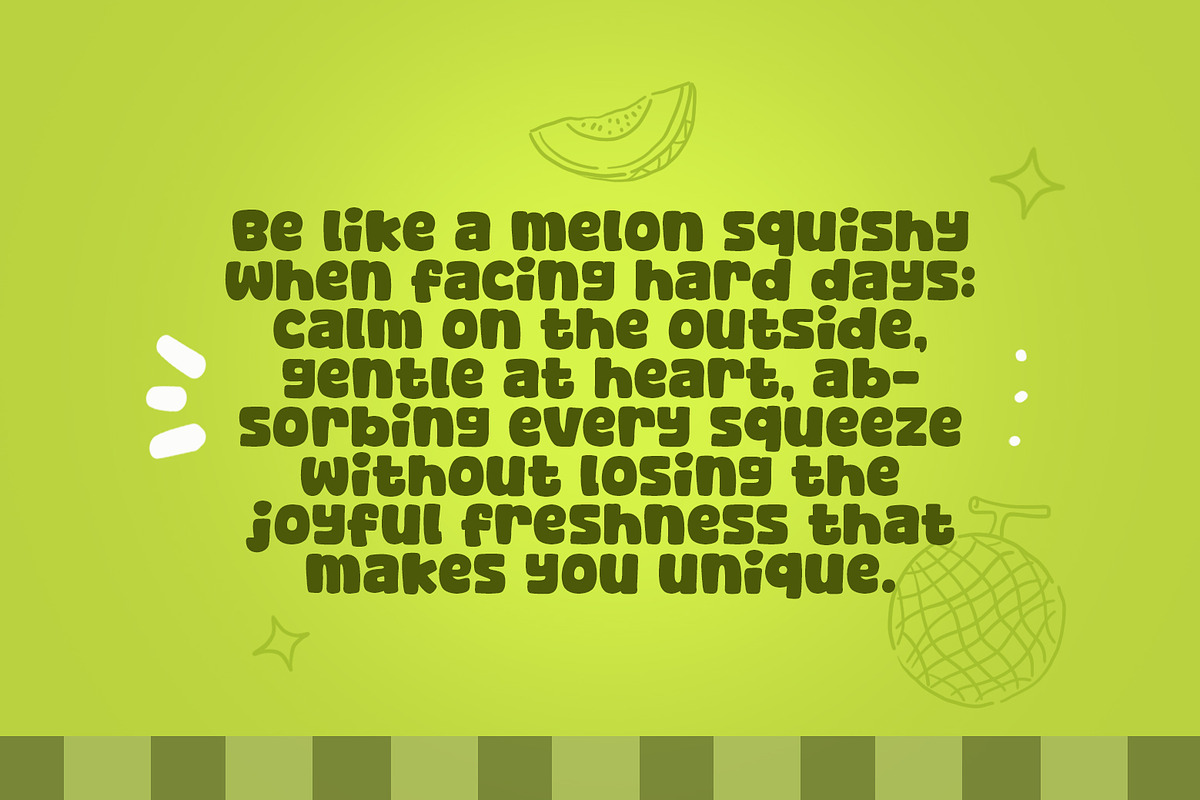 Melon Squishy - A Fun & Cozy Font, a Sans Serif Font by khurasan (Photo 3 of 6)