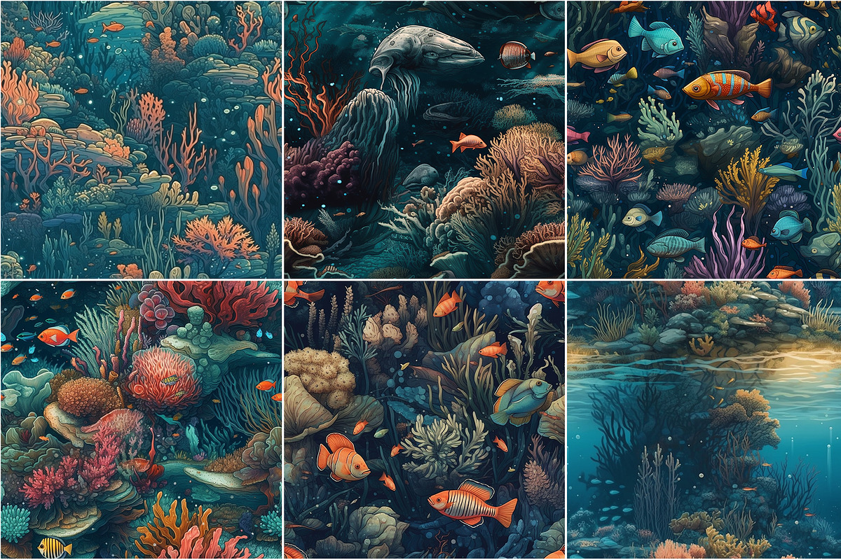 Nautical - Seamless Underwater Art, a Pattern Graphic by Pixel Perfect Patterns (Photo 9 of 10)