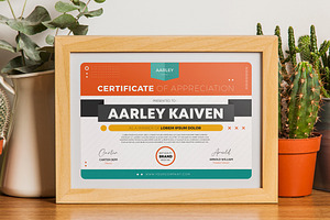 Modern Certificate, a Stationery Template by Aarley Kaiven