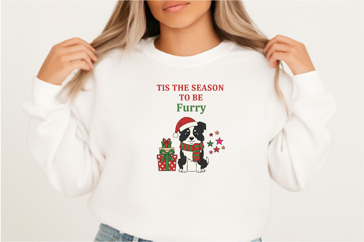 Christmas Dog Collie Hand Drawn PNG, an Illustration by DreamArtGraphic (Photo 3 of 6)
