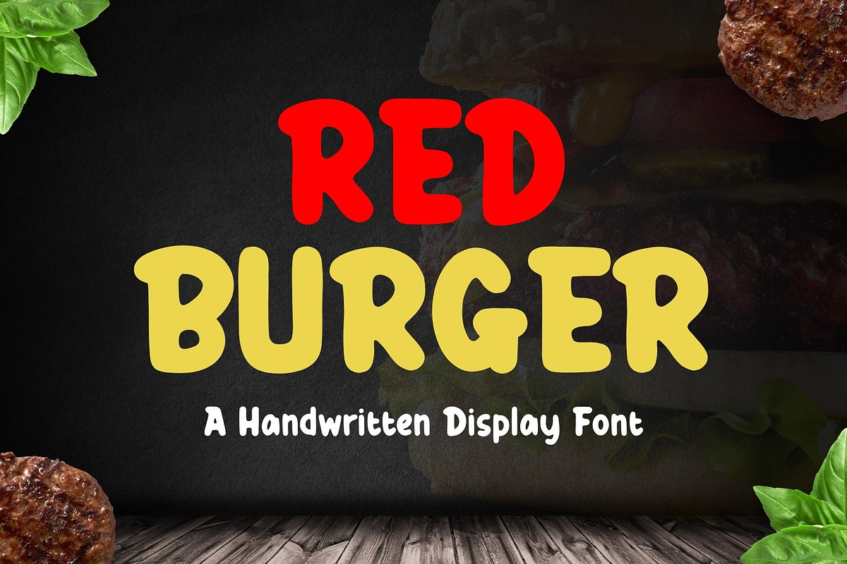 Red Burger - A Handwritten Font, a Script Font by Creavibes Design (Photo 1 of 7)