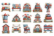 4th of July Countryside Clipart, a Seasonal Illustration by Daily.Designs (Thumbnail 2 of 5)