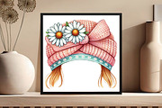 Pink Knitted Hat With Daisies Png, an Illustration by DreamCafeArt (Thumbnail 5 of 6)