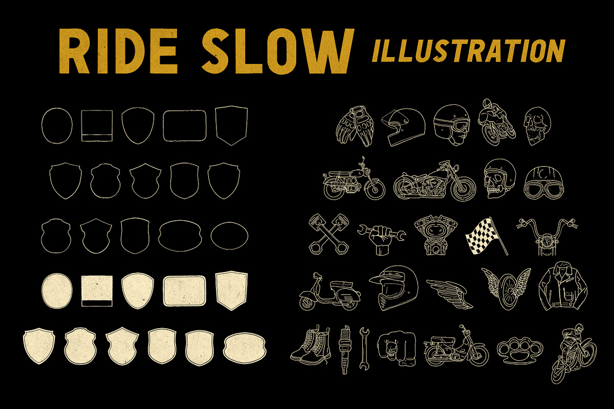 Ride Slow - Motorcycle Font Bundle preview 5
