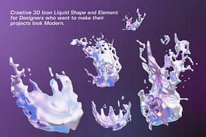 Liquid Icon 3D Illustration