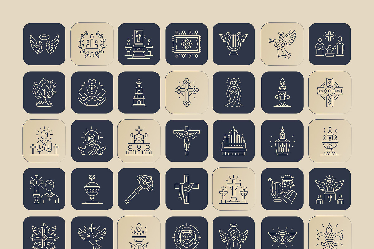 Orthodox Christian Icons, an Outline Icon by Prosymbols (Photo 5 of 8)