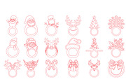 Christmas Napkin Rings Laser Cut SVG, an Object Graphic by DreamCafeArt (Thumbnail 7 of 7)