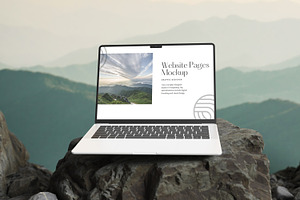 Laptop Website Page Mockup