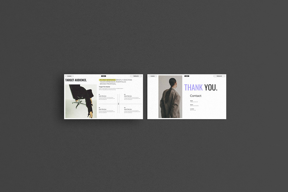Creative Brief Presentation Template, a Presentation Template by Creative-Work (Photo 6 of 6)