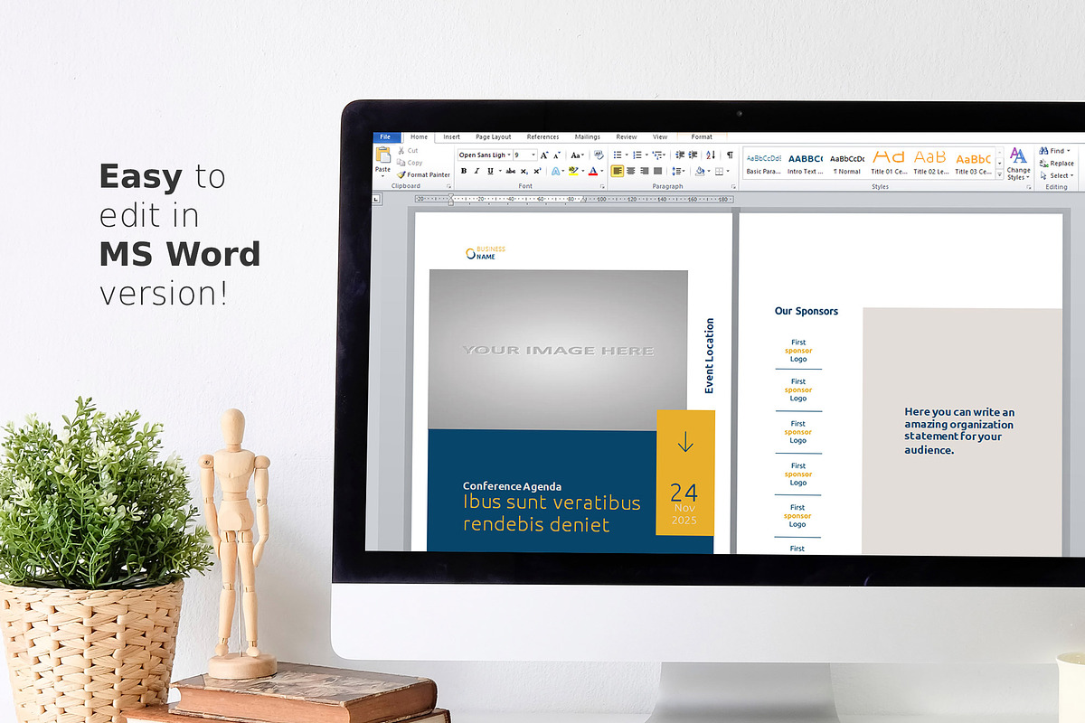 Conference Agenda Template, a Brochure Template by Sabin (Photo 5 of 6)