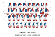 USA Flag Retro Font, a Font by Font Craft Studio (Thumbnail 2 of 6)