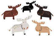 Forest dwellers - funny elks, a Pattern Graphic by Tanna.ART (Thumbnail 7 of 7)