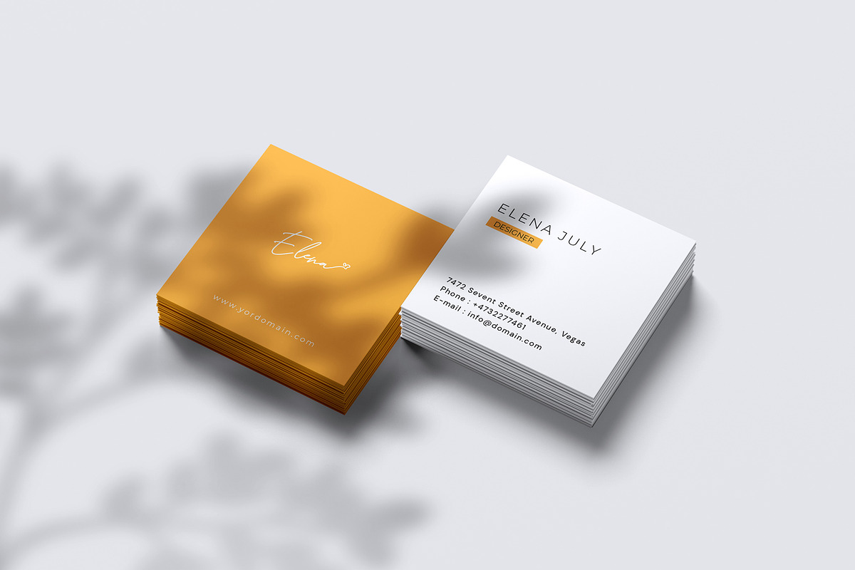 Square Business Card Mockup, an Advertising Mockup by Mockup Supper (Photo 10 of 15)