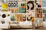Abstract painting art set prints, a Decorative Illustration by Muzi pear studio (Thumbnail 1 of 12)