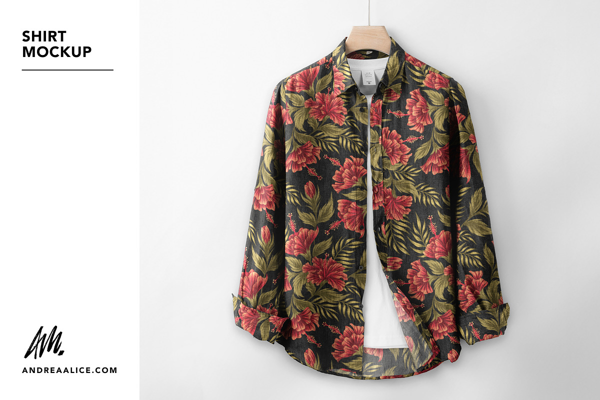 Men's long sleeve shirt Mockup, a Shirt Mockup by Andrea Muller (Photo 1 of 8)