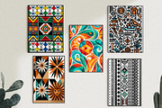 Pattern Wall Art Printable Set, a Wallpaper Graphic by Helospace (Thumbnail 3 of 10)