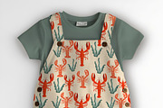 Baby Unisex Shortall Set Mockup, a Hoody Mockup by Nora Gad (Thumbnail 9 of 16)