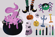 Halloween Party. 80+ Illustrations, a Decorative Illustration by Vicccky (Thumbnail 5 of 9)