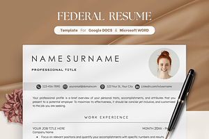 US Federal Resume Template, a Resume Template by OkiDocs Resume Templates