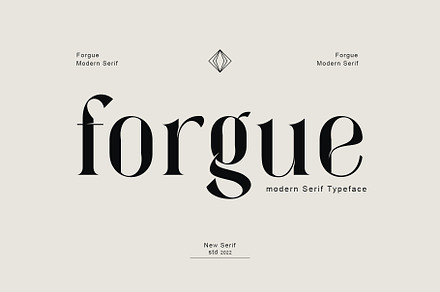 Forgue Modern Serif Typeface